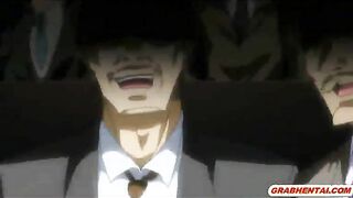 Muzzled Big Boobs Hentai Gets Hard Poked Until Cream Pie
