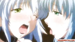 Muzzled Big Boobs Hentai Gets Hard Poked Until Cream Pie