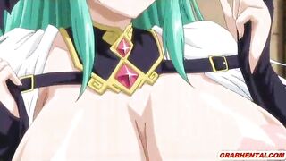 Muzzled Big Boobs Hentai Gets Hard Poked Until Cream Pie