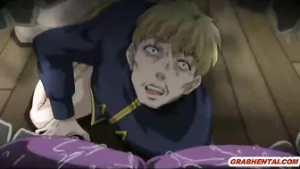 Muzzled Big Boobs Hentai Gets Hard Poked Until Cream Pie