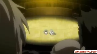 Muzzled Big Boobs Hentai Gets Hard Poked Until Cream Pie