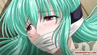 Muzzled Big Boobs Hentai Gets Hard Poked Until Cream Pie