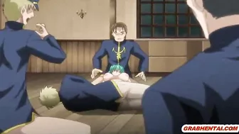 Muzzled Big Boobs Hentai Gets Hard Poked Until Cream Pie