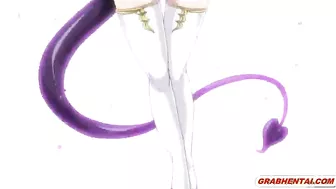 Muzzled Big Boobs Hentai Gets Hard Poked Until Cream Pie