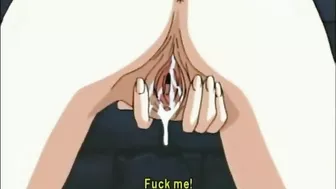 Hentai Girl's Anal Dildo Play with Her Master