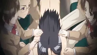 Coed Girl Gets Gangbanged and Cummed in Hentai Porn