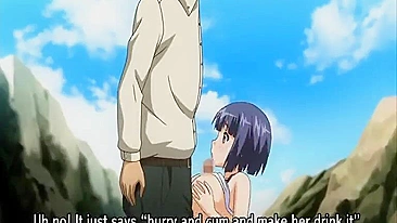 Outdoor Tittyfucking with Big-Titted Cuties - A Hentai Porn Video