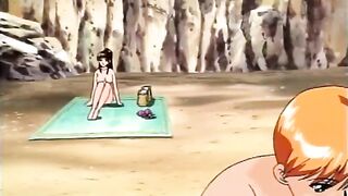 Big Boobs Hentai Gets Massage on the Beach - Anime, Big Boobs, and Hentai