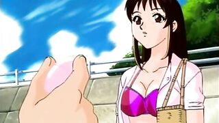 Big Boobs Hentai Gets Massage on the Beach - Anime, Big Boobs, and Hentai