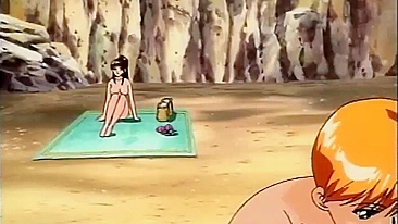 Big Boobs Hentai Gets Massage on the Beach - Anime, Big Boobs, and Hentai