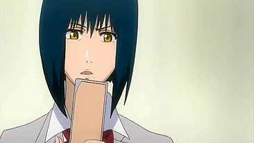 Busty hentai Japanese riding cock and cumface