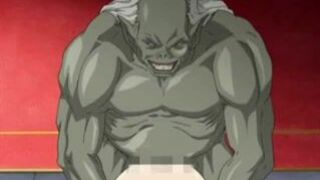 Shemale Anime Fucks Busty Hentai in Front of Monsters