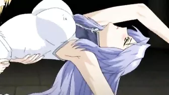 Shemale Anime Fucks Busty Hentai in Front of Monsters