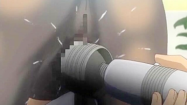 Coed Gets Vibrator for Wet Pussy in Stockings