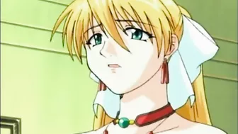 Chained hentai in her nipples gets fingred wetpussy, chained, hentai, nipples