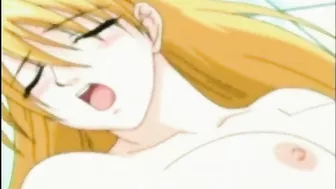 Chained hentai in her nipples gets fingred wetpussy, chained, hentai, nipples