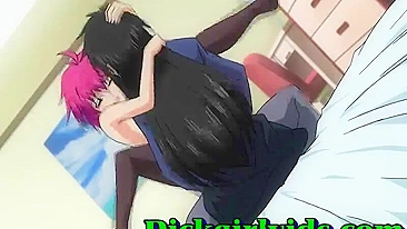 A naughty hentai shemale girl gets wildly penetrated in - anime porn Video