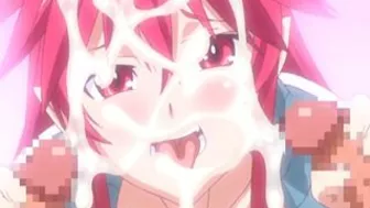 Redhead coed sucks bigcock and gets facial cum in hentai sex Redhead coed sucks bigcock and gets facial cum in hentai sex