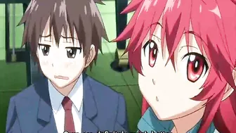 Redhead coed sucks bigcock and gets facial cum in hentai sex