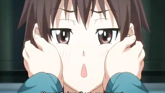 Redhead coed sucks bigcock and gets facial cum in hentai sex