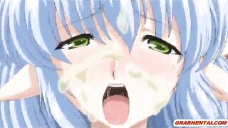 Elven Babe with Big Boobs Gets Fucked by Busty Anime Shemale