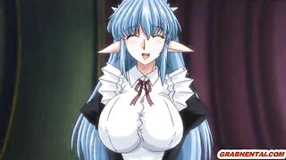 Elven Babe with Big Boobs Gets Fucked by Busty Anime Shemale