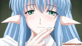 Elven Babe with Big Boobs Gets Fucked by Busty Anime Shemale
