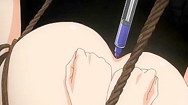 Ass Injection for Bondage Hentai with Big Boobs - Anime