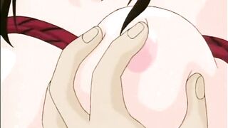 Bondage hentai gets vibrated pussy and blows big cocks, bondage,  hentai,  vibrators,  pussies,  blowjob