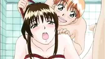 Bondage hentai gets vibrated pussy and blows big cocks, bondage,  hentai,  vibrators,  pussies,  blowjob