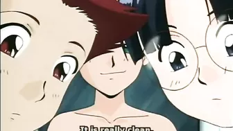 Bondage hentai gets vibrated pussy and blows big cocks, bondage,  hentai,  vibrators,  pussies,  blowjob