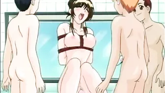 Bondage hentai gets vibrated pussy and blows big cocks, bondage,  hentai,  vibrators,  pussies,  blowjob