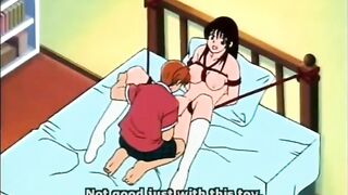 Tied Up Hentai Gets Fingering Clitoris and Tits