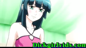 Hentai Shemale Girl Bareback Fucked in Bed - Anime, Toon, Hentai, Fuck