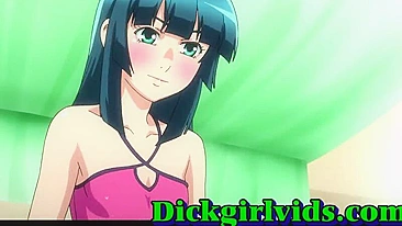 Hentai Shemale Girl Bareback Fucked in Bed - Anime, Toon, Hentai, Fuck