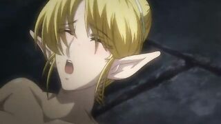 Elven Shemale with Big Boobs Gets Poked from Behind in Anime