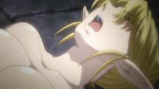 Elven Shemale with Big Boobs Gets Poked from Behind in Anime