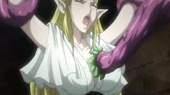 Elven Shemale with Big Boobs Gets Poked from Behind in Anime