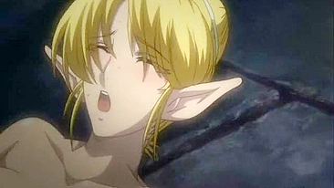 Elven Shemale with Big Boobs Gets Poked from Behind in Anime