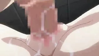 Roped hentai with blindfold and bigboobs gets dildoed wetpussy