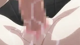 Roped hentai with blindfold and bigboobs gets dildoed wetpussy