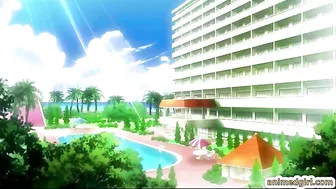 Shemale hentai ass fucked in the bathroom