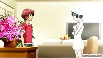 Shemale hentai ass fucked in the bathroom