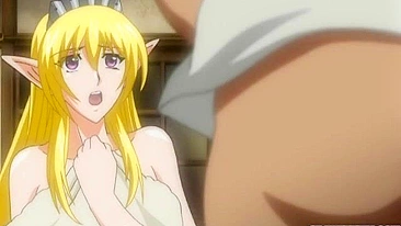 Horny Elf with Big Boobs Assfucked in Hentai Anime