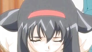 Hentai Virgin with Big Boobs Hard Poked by Pervert - Roped and Tied