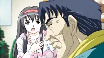 Hentai Virgin with Big Boobs Hard Poked by Pervert - Roped and Tied