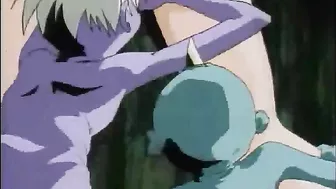 Hentai Girl with Big Tits Fucked by Red Monster