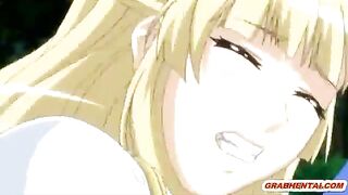 Busty hentai doggystyle wet pussy fucked in the forest