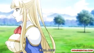 Busty hentai doggystyle wet pussy fucked in the forest