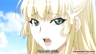 Busty hentai doggystyle wet pussy fucked in the forest